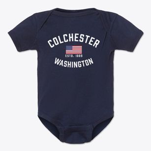 Colchester Washington Patriot Baby Onesie