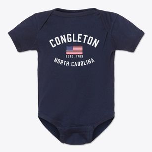 Congleton North Carolina Patriot Baby Onesie