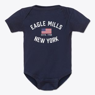 Eagle Mills New York Patriot Baby Onesie