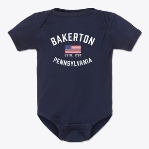 Bakerton Pennsylvania Patriot Baby Onesie