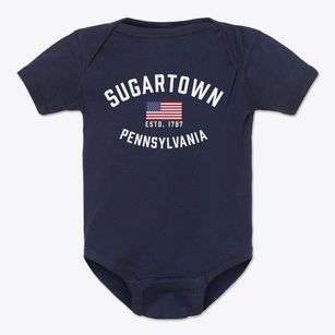 Sugartown Pennsylvania Patriot Baby Onesie
