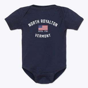 North Royalton Vermont Patriot Baby Onesie