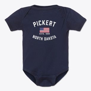 Pickert North Dakota Patriot Baby Onesie