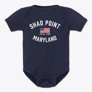Shad Point Maryland Patriot Baby Onesie