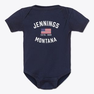Jennings Montana Patriot Baby Onesie