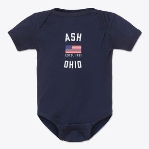 Ash Ohio Patriot Baby Onesie