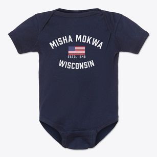 Misha Mokwa Wisconsin Patriot Baby Onesie