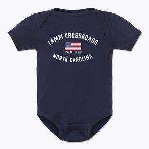Lamm Crossroads North Carolina Patriot Baby Onesie