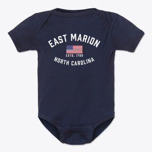 East Marion North Carolina Patriot Baby Onesie