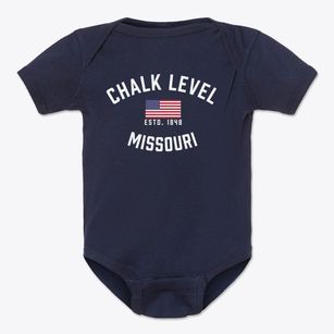 Chalk Level Missouri Patriot Baby Onesie