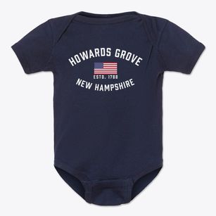 Howards Grove New Hampshire Patriot Baby Onesie