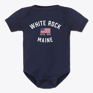 White Rock Maine Patriot Baby Onesie
