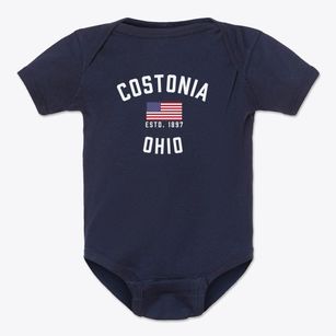 Costonia Ohio Patriot Baby Onesie