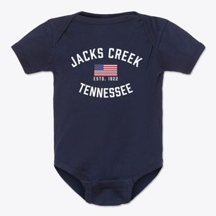 Jacks Creek Tennessee Patriot Baby Onesie