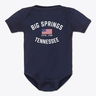Big Springs Tennessee Patriot Baby Onesie