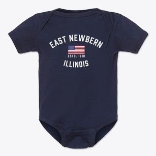 East Newbern Illinois Patriot Baby Onesie