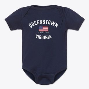 Queenstown Virginia Patriot Baby Onesie