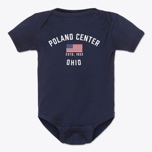 Poland Center Ohio Patriot Baby Onesie