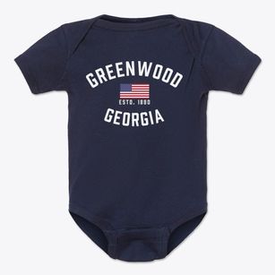 Greenwood Georgia Patriot Baby Onesie