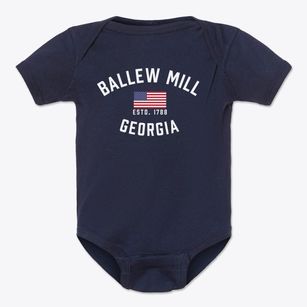 Ballew Mill Georgia Patriot Baby Onesie