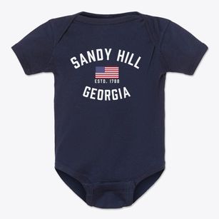Sandy Hill Georgia Patriot Baby Onesie