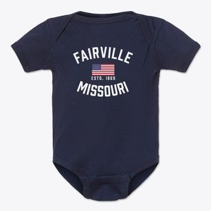 Fairville Missouri Patriot Baby Onesie