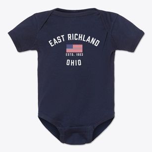 East Richland Ohio Patriot Baby Onesie
