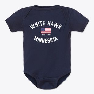 White Hawk Minnesota Patriot Baby Onesie