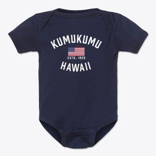 Kumukumu Hawaii Patriot Baby Onesie
