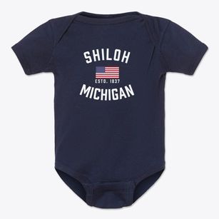 Shiloh Michigan Patriot Baby Onesie