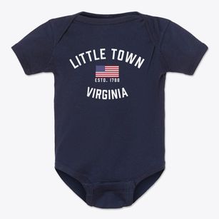 Little Town Virginia Patriot Baby Onesie