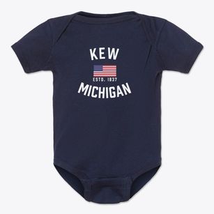 Kew Michigan Patriot Baby Onesie