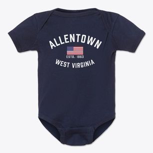 Allentown West Virginia Patriot Baby Onesie