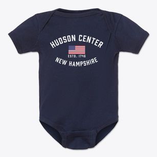 Hudson Center New Hampshire Patriot Baby Onesie