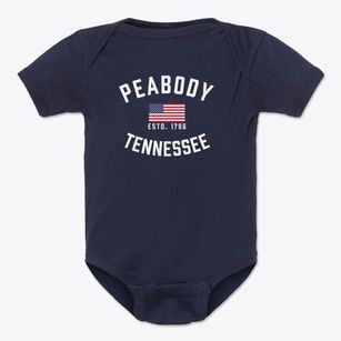 Peabody Tennessee Patriot Baby Onesie