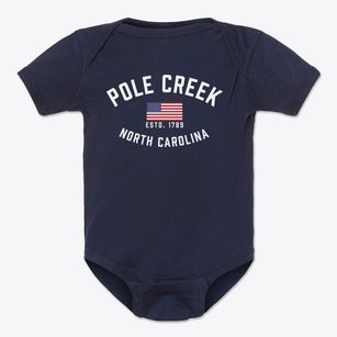 Pole Creek North Carolina Patriot Baby Onesie