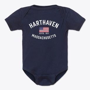 Harthaven Massachusetts Patriot Baby Onesie