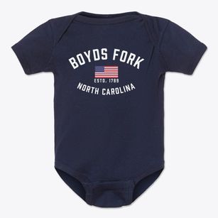 Boyds Fork North Carolina Patriot Baby Onesie