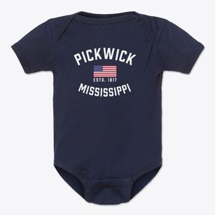 Pickwick Mississippi Patriot Baby Onesie
