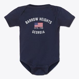 Barrow Heights Georgia Patriot Baby Onesie