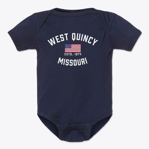 West Quincy Missouri Patriot Baby Onesie