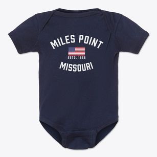 Miles Point Missouri Patriot Baby Onesie