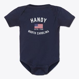 Handy North Carolina Patriot Baby Onesie