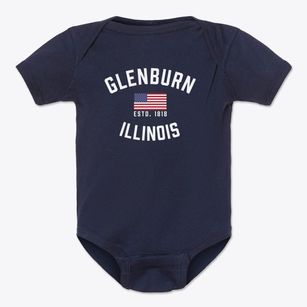 Glenburn Illinois Patriot Baby Onesie