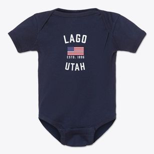 Lago Utah Patriot Baby Onesie
