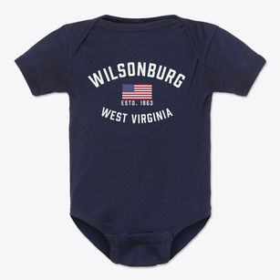 Wilsonburg West Virginia Patriot Baby Onesie
