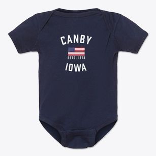 Canby Iowa Patriot Baby Onesie