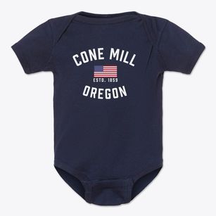 Cone Mill Oregon Patriot Baby Onesie