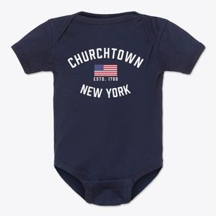 Churchtown New York Patriot Baby Onesie