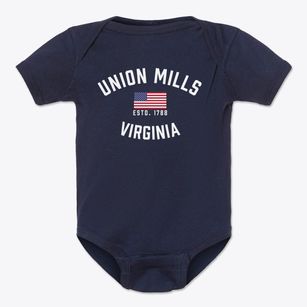 Union Mills Virginia Patriot Baby Onesie